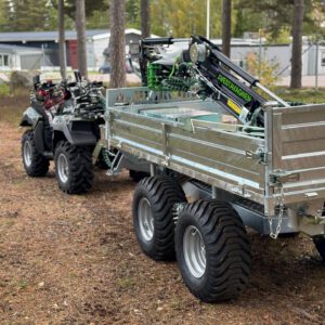 Tippflak/Insatsflak Ranger komplett för montering på vagn med hydrauliskt radiostyrd vinsch